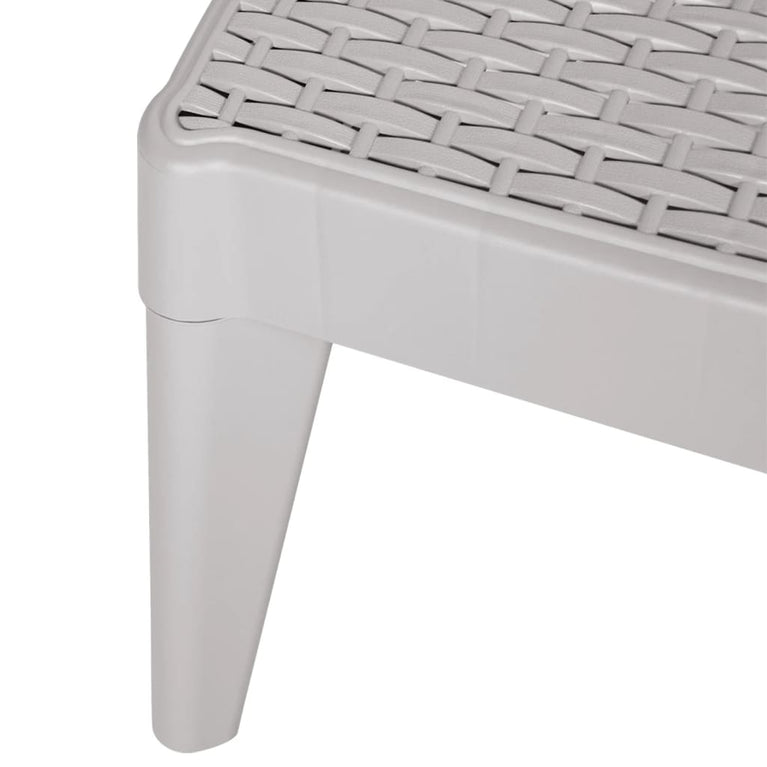 Ligbed 186x60x29 cm polypropeen grijs