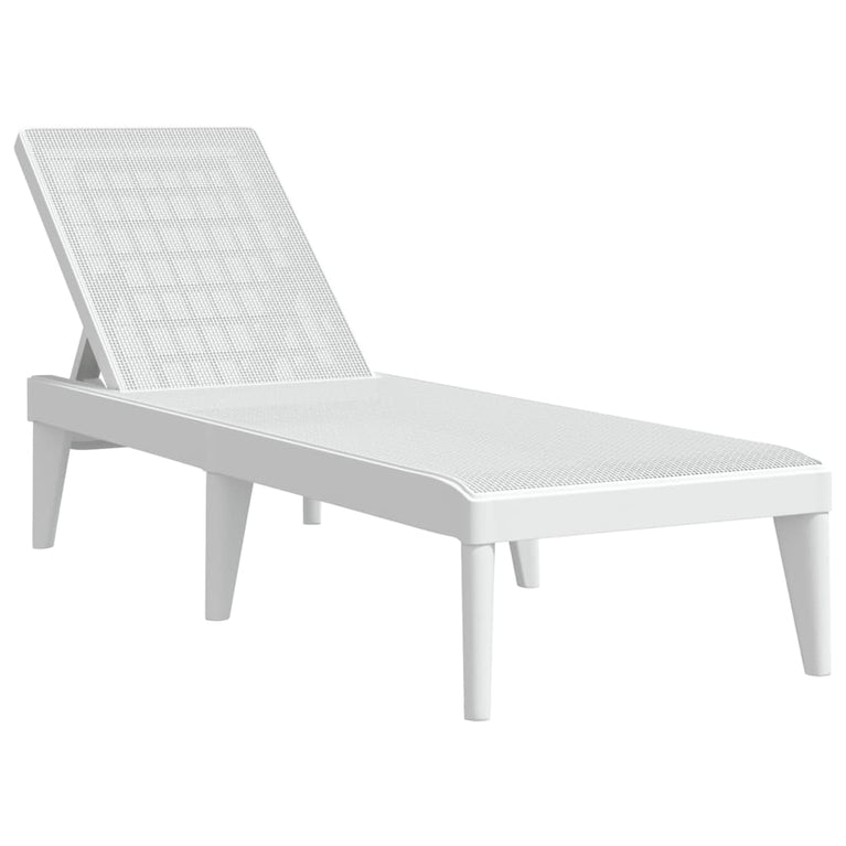 Ligbed 186x60x29 cm polypropeen wit