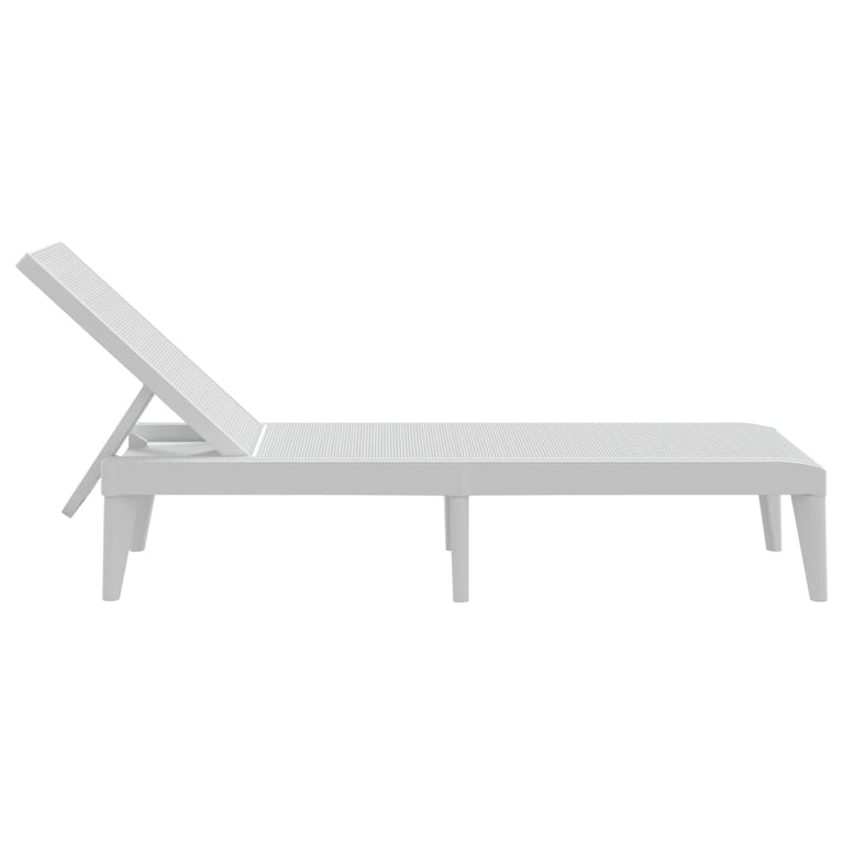 Ligbed 186x60x29 cm polypropeen wit