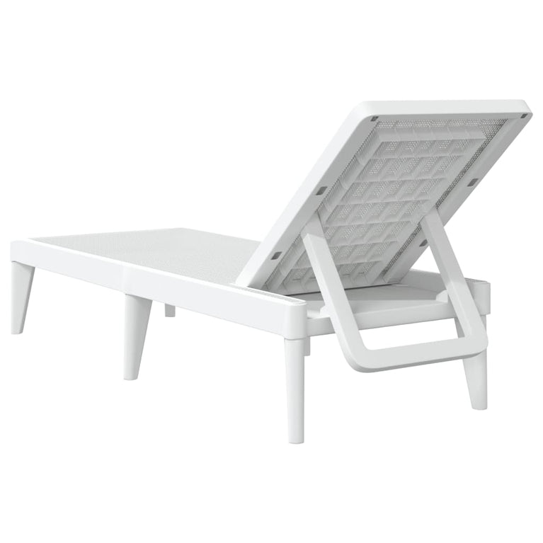 Ligbed 186x60x29 cm polypropeen wit