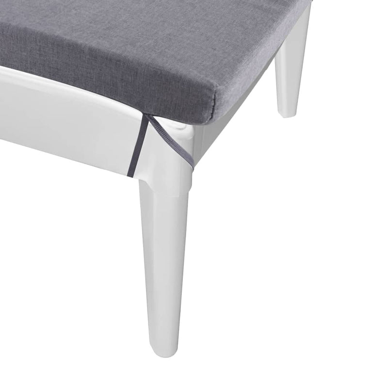 Ligbed met kussen 186x60x29 cm polypropeen wit