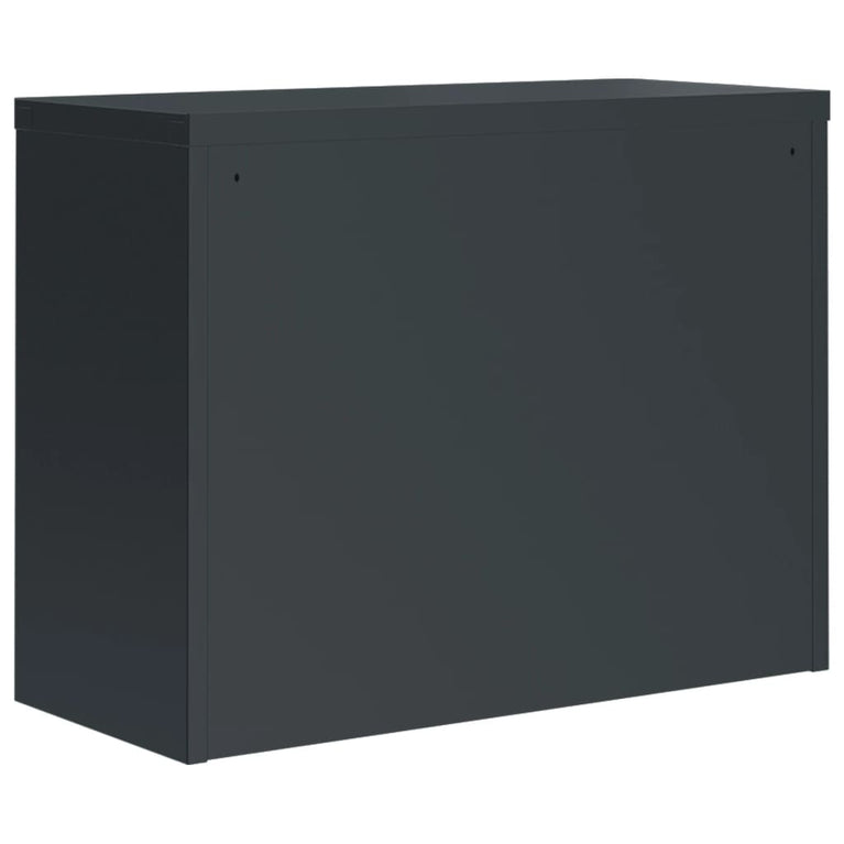 Archiefkast 90x40x70 cm staal antracietkleurig en wit MeubelReus