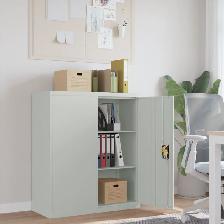 Archiefkast 90x40x105 cm staal lichtgrijs MeubelReus