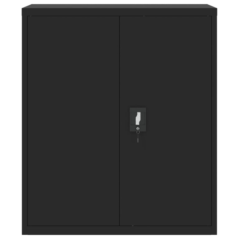 Archiefkast 90x40x105 cm staal zwart MeubelReus