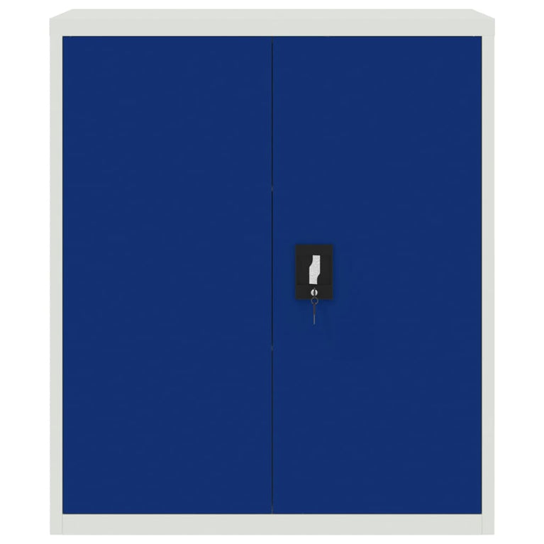 Archiefkast 90x40x105 cm staal lichtgrijs en blauw