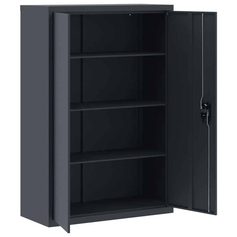 Archiefkast 90x40x140 cm staal antracietkleurig MeubelReus