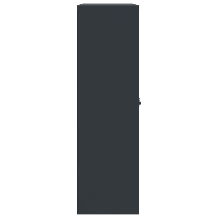 Archiefkast 90x40x140 cm staal antracietkleurig en wit MeubelReus