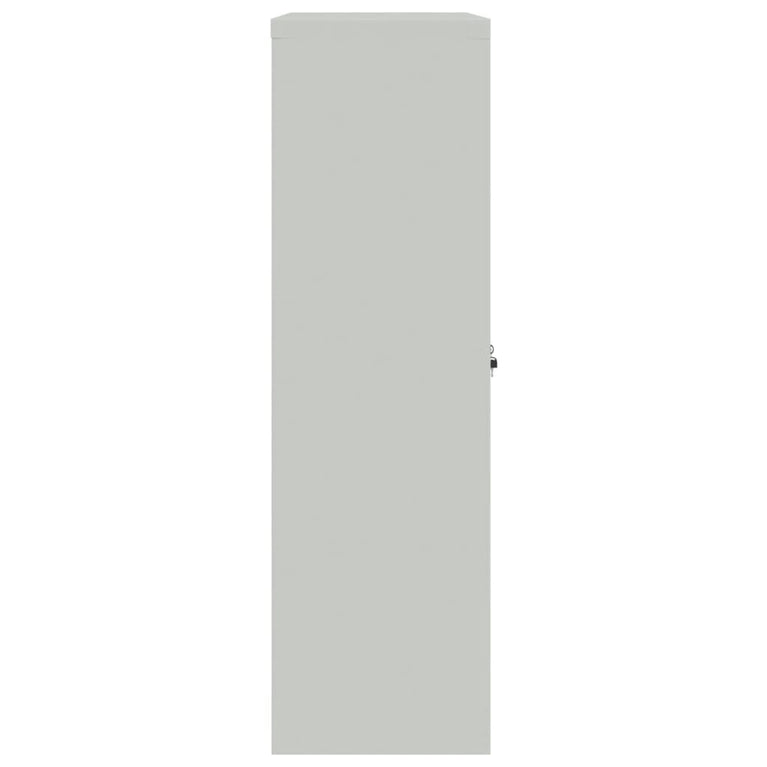 Archiefkast 90x40x140 cm staal lichtgrijs en donkergrijs MeubelReus