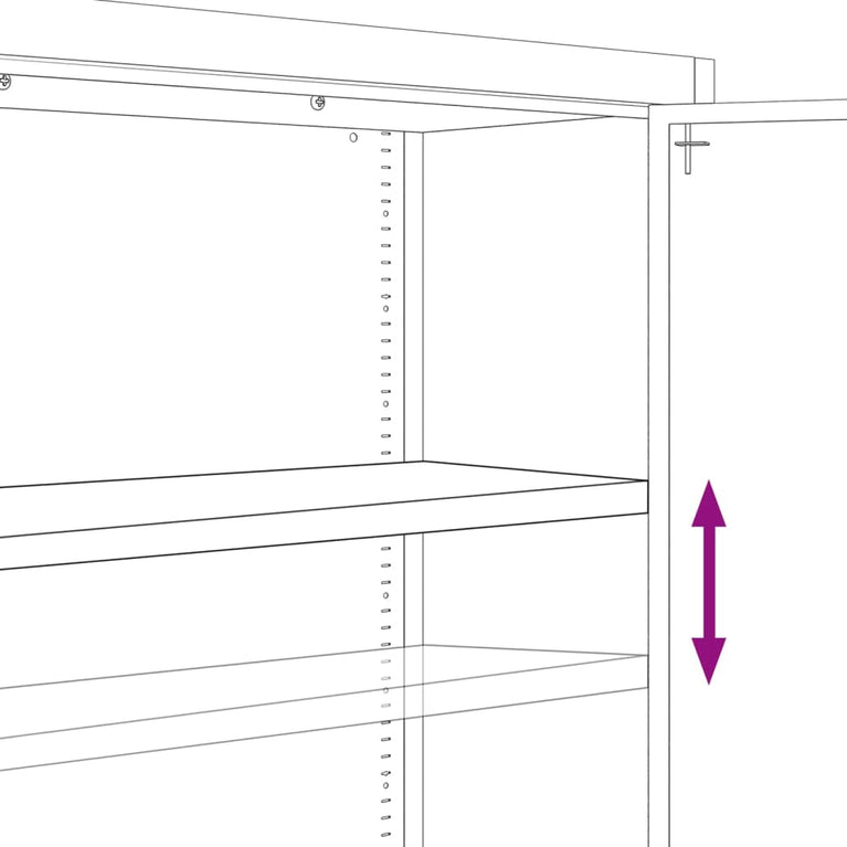 Archiefkast 90x40x180 cm staal antracietkleurig MeubelReus