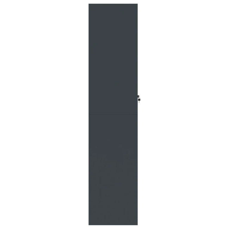 Archiefkast 90x40x180 cm staal antracietkleurig en rood MeubelReus