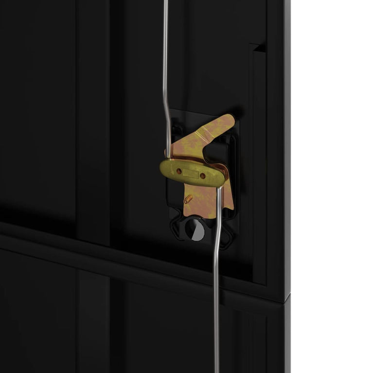 Archiefkast 90x40x200 cm staal zwart MeubelReus