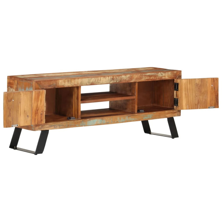 Tv-meubel 112x30x45 cm massief gerecycled hout MeubelReus