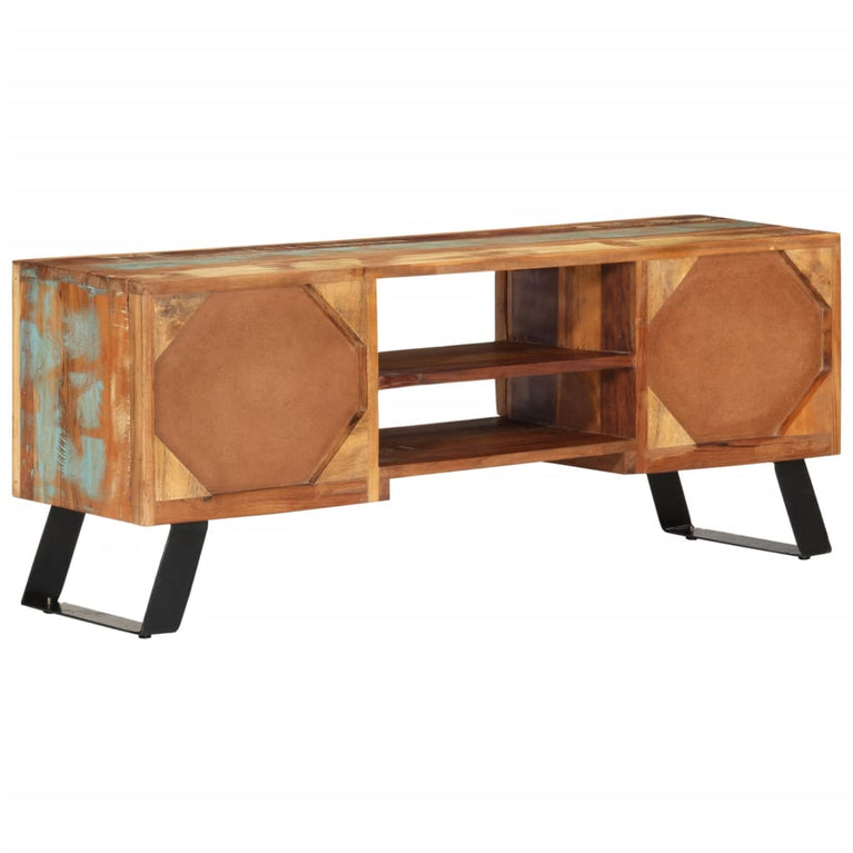 Tv-meubel 112x30x45 cm massief gerecycled hout MeubelReus