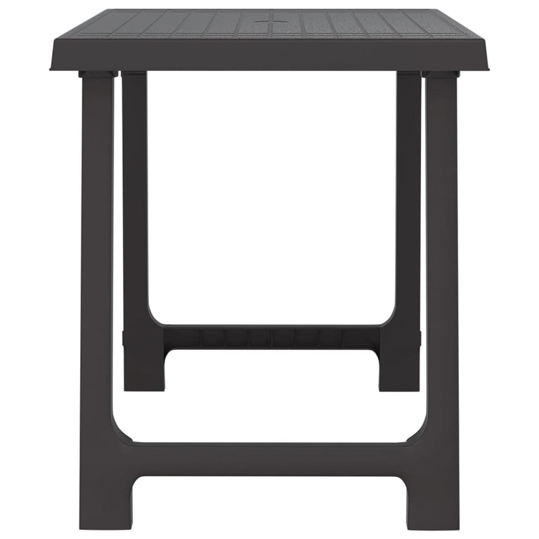 Campingtafel hout-look 79x56x64 cm PP antracietkleurig MeubelReus