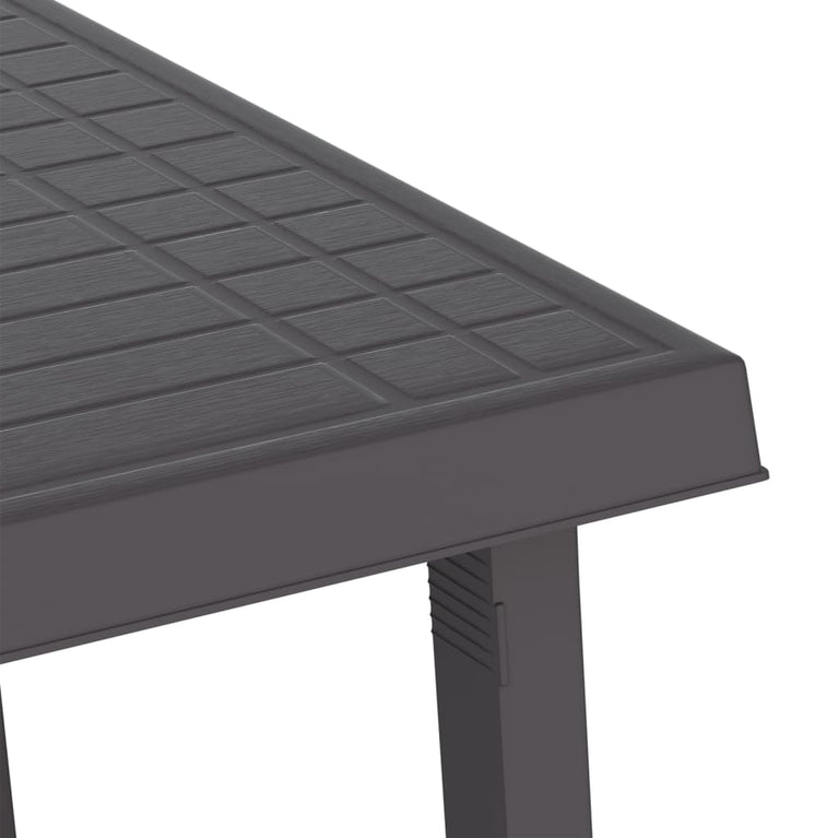 Campingtafel hout-look 79x56x64 cm PP antracietkleurig MeubelReus