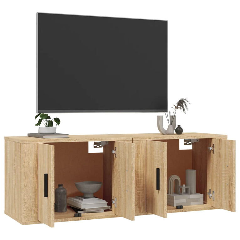 Tv-wandmeubels 2 st 57x34,5x40 cm sonoma eikenkleurig MeubelReus