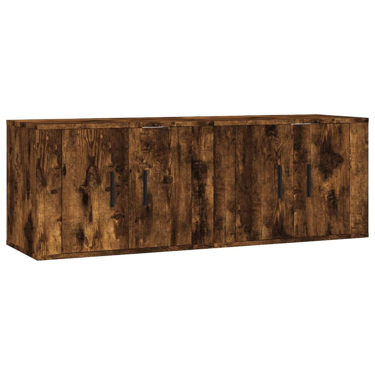 Tv-wandmeubels 2 st 57x34,5x40 cm gerookt eikenkleurig MeubelReus