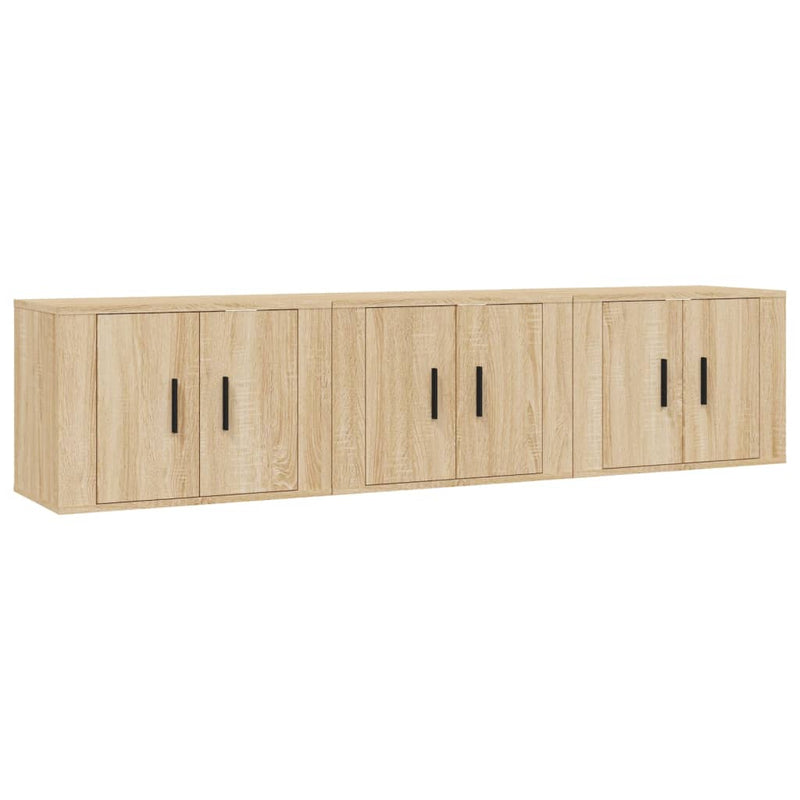 Tv-wandmeubels 3 st 57x34,5x40 cm sonoma eikenkleurig MeubelReus