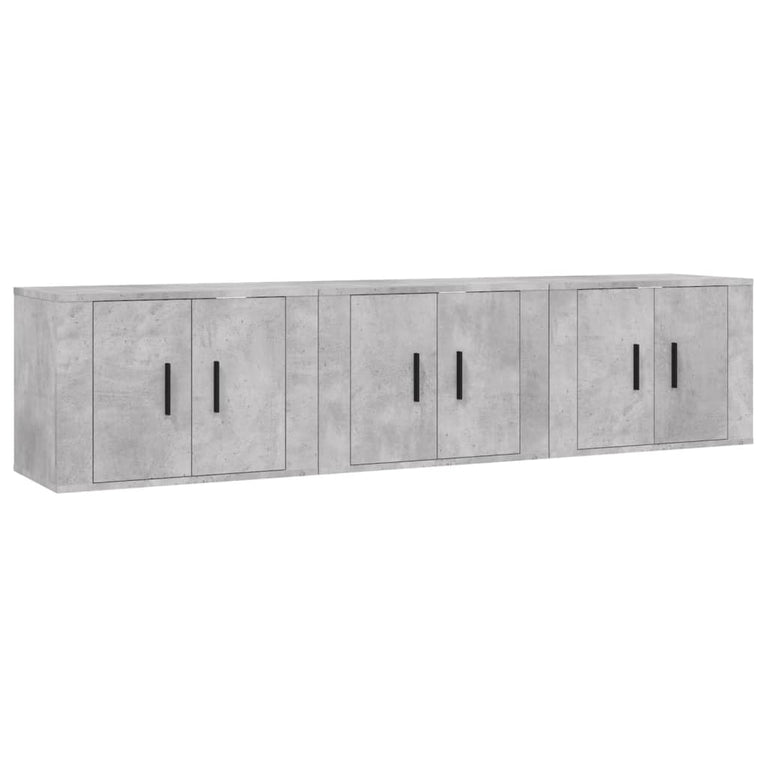Tv-wandmeubels 3 st 57x34,5x40 cm betongrijs MeubelReus