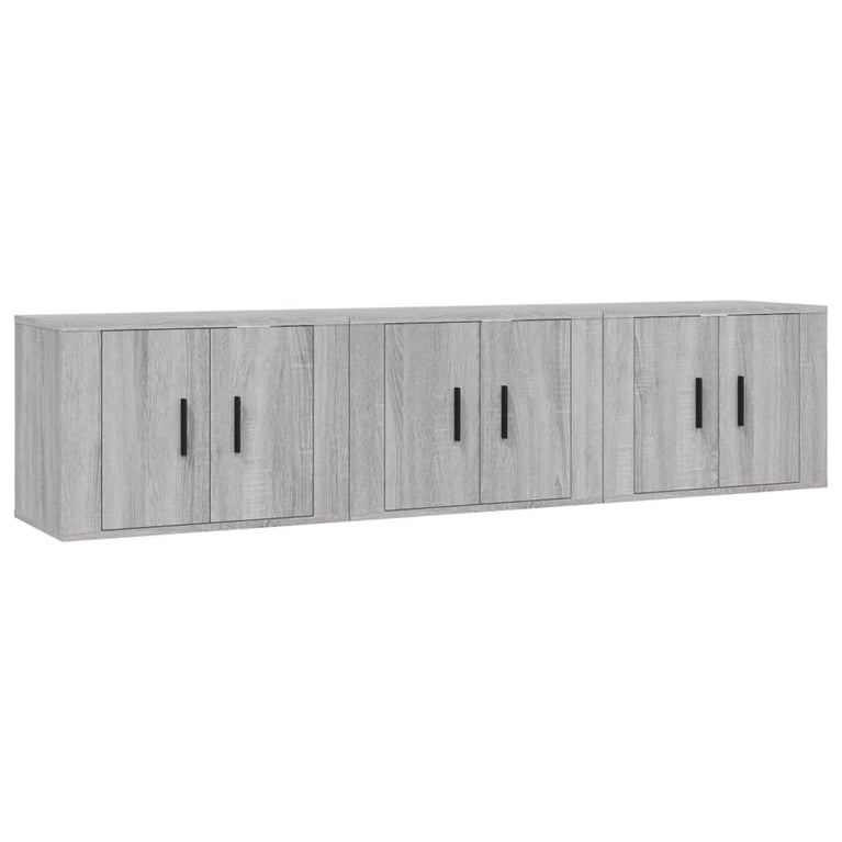 Tv-wandmeubels 3 st 57x34,5x40 cm grijs sonoma eikenkleurig MeubelReus