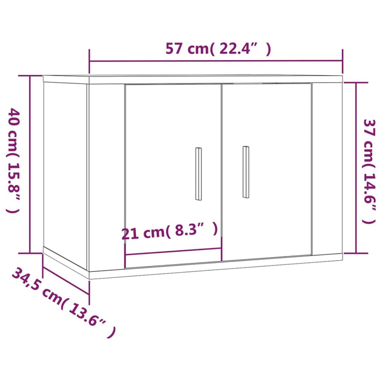 Tv-wandmeubels 3 st 57x34,5x40 cm bruin eikenkleur MeubelReus