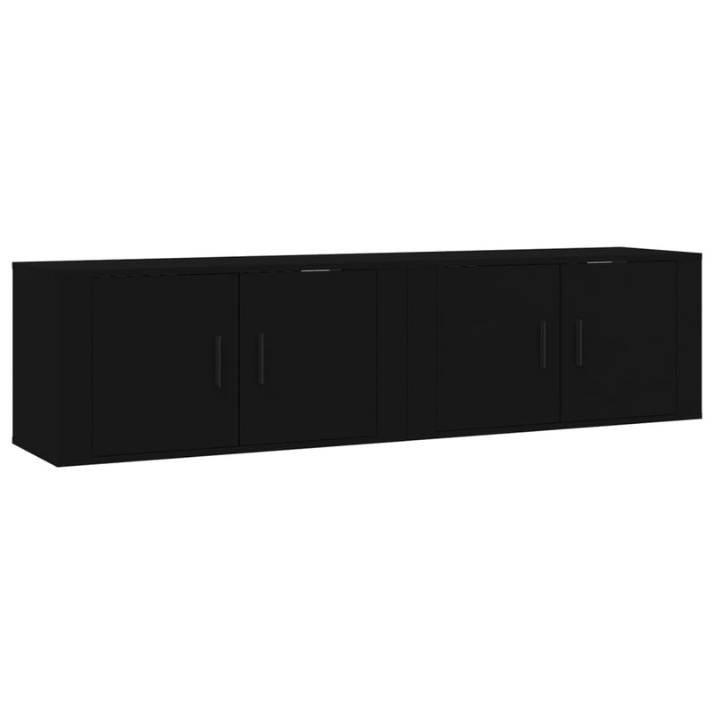 Tv-wandmeubels 2 st 80x34,5x40 cm zwart MeubelReus