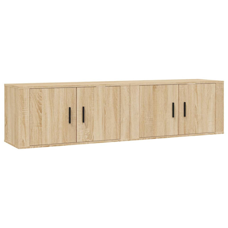 Tv-wandmeubels 2 st 80x34,5x40 cm sonoma eikenkleurig MeubelReus