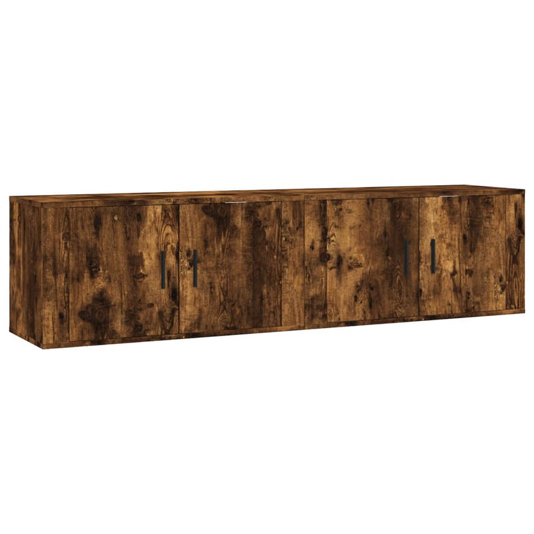 Tv-wandmeubels 2 st 80x34,5x40 cm gerookt eikenkleurig MeubelReus