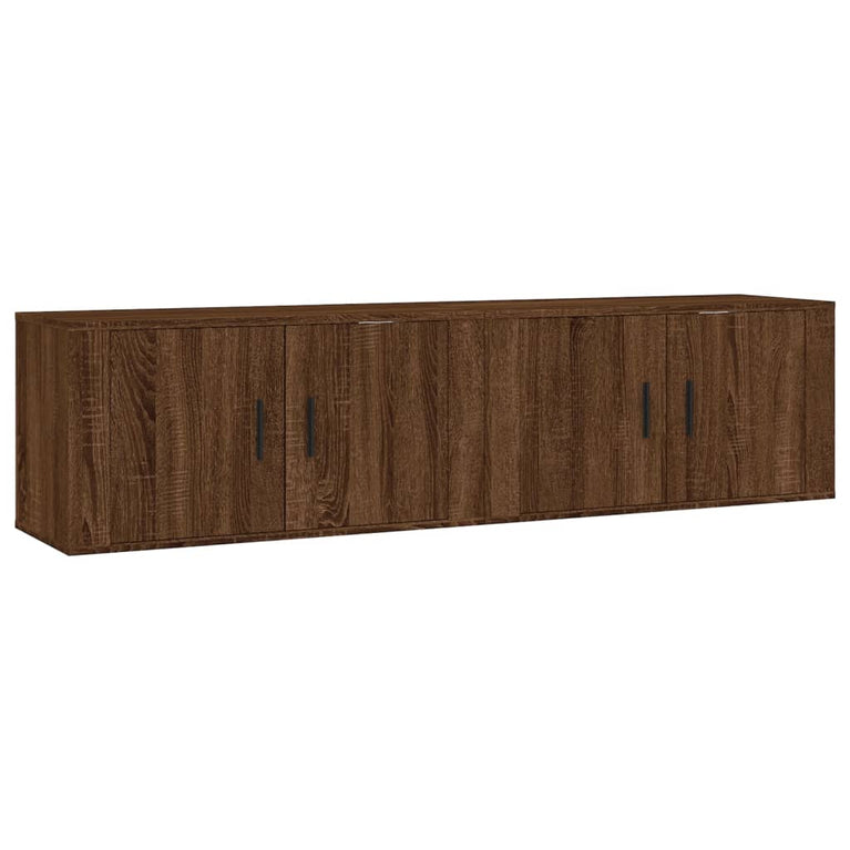 Tv-wandmeubels 2 st 80x34,5x40 cm bruin eikenkleur MeubelReus