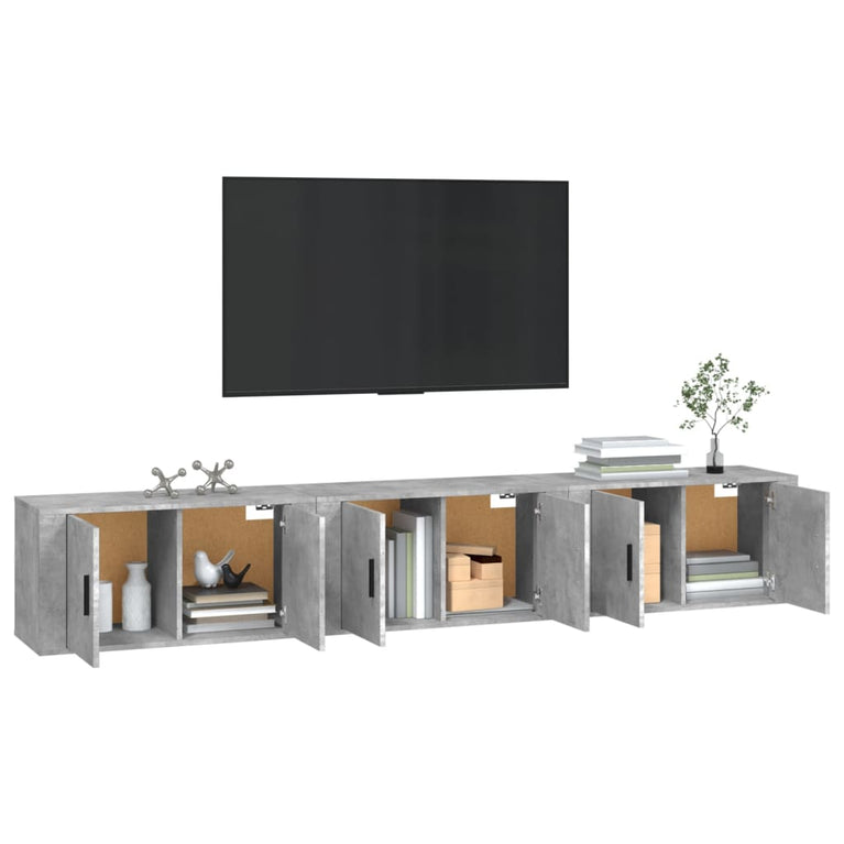Tv-wandmeubels 3 st 80x34,5x40 cm betongrijs MeubelReus