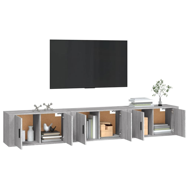 Tv-wandmeubels 3 st 80x34,5x40 cm grijs sonoma eikenkleurig MeubelReus