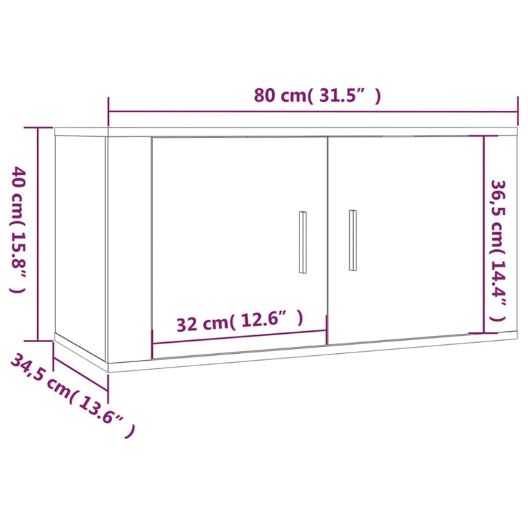 Tv-wandmeubels 3 st 80x34,5x40 cm bruin eikenkleur MeubelReus
