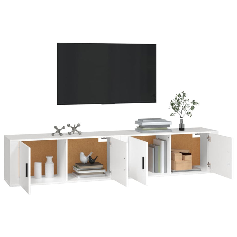 Tv-wandmeubels 2 st 100x34,5x40 cm wit MeubelReus