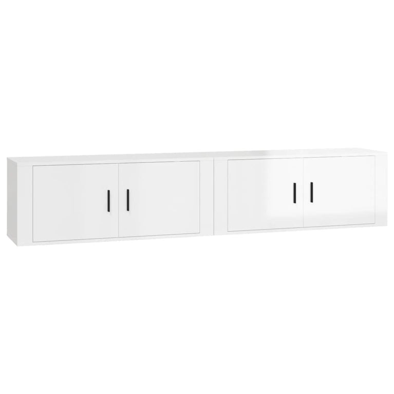 Tv-wandmeubels 2 st 100x34,5x40 cm hoogglans wit MeubelReus