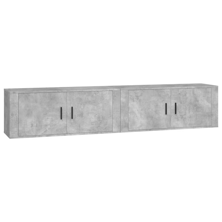 Tv-wandmeubels 2 st 100x34,5x40 cm betongrijs MeubelReus