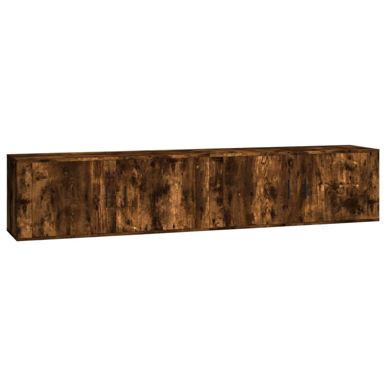 Tv-wandmeubels 2 st 100x34,5x40 cm gerookt eikenkleurig MeubelReus