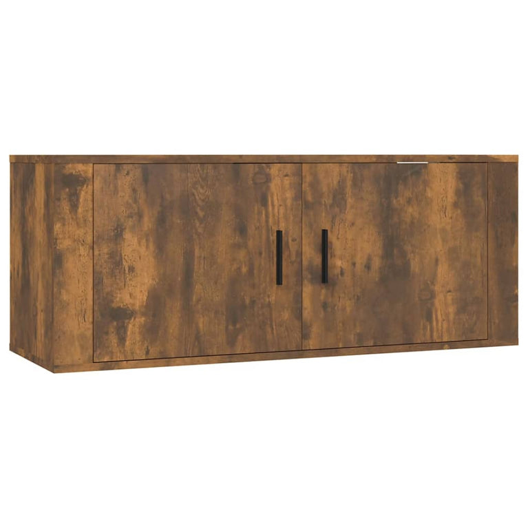 Tv-wandmeubels 2 st 100x34,5x40 cm gerookt eikenkleurig MeubelReus