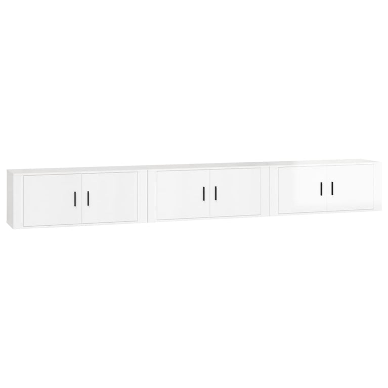 Tv-wandmeubels 3 st 100x34,5x40 cm hoogglans wit MeubelReus