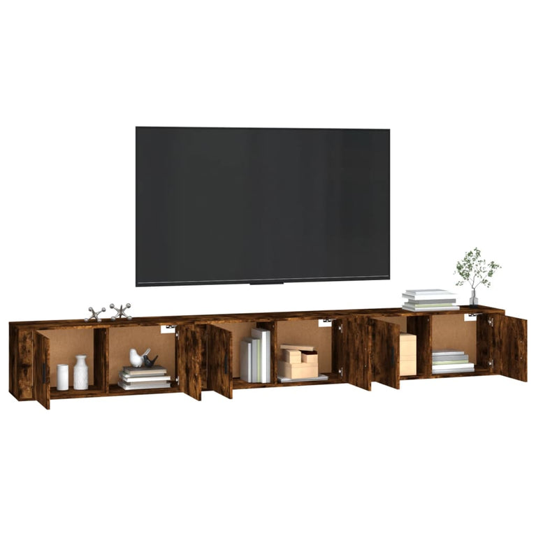 Tv-wandmeubels 3 st 100x34,5x40 cm gerookt eikenkleurig MeubelReus