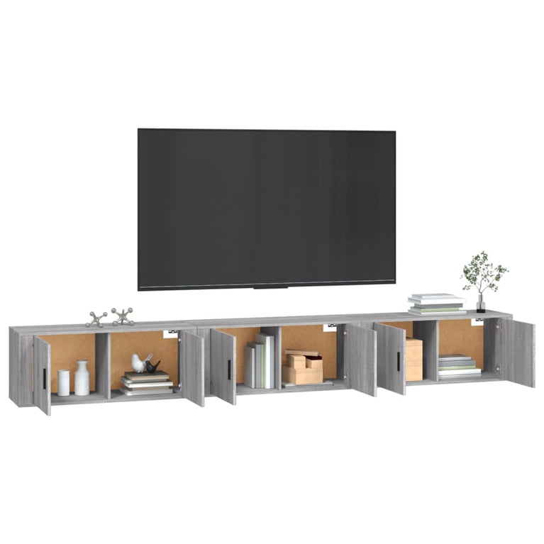 Tv-wandmeubels 3 st 100x34,5x40 cm grijs sonoma eikenkleurig MeubelReus
