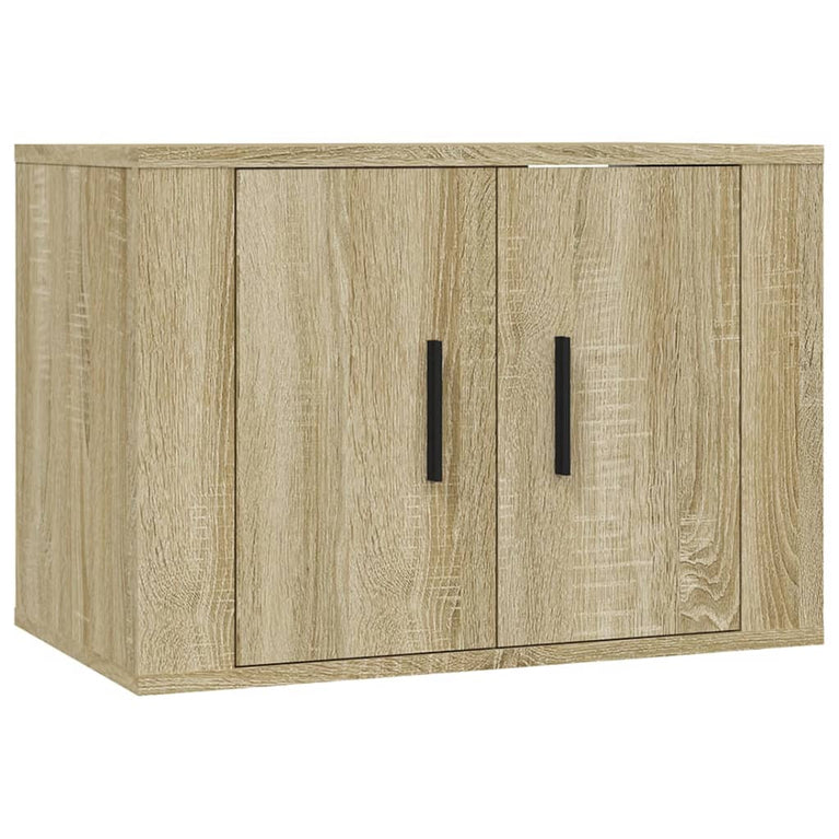 2-delige Tv-meubelset bewerkt hout sonoma eikenkleurig MeubelReus