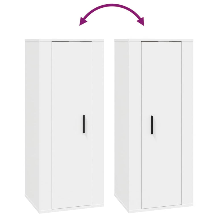 6-delige Tv-meubelset bewerkt hout wit MeubelReus