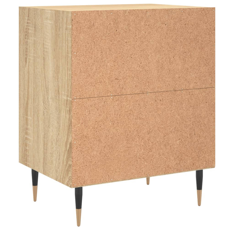 Nachtkastje 40x30x50 cm bewerkt hout sonoma eikenkleurig MeubelReus
