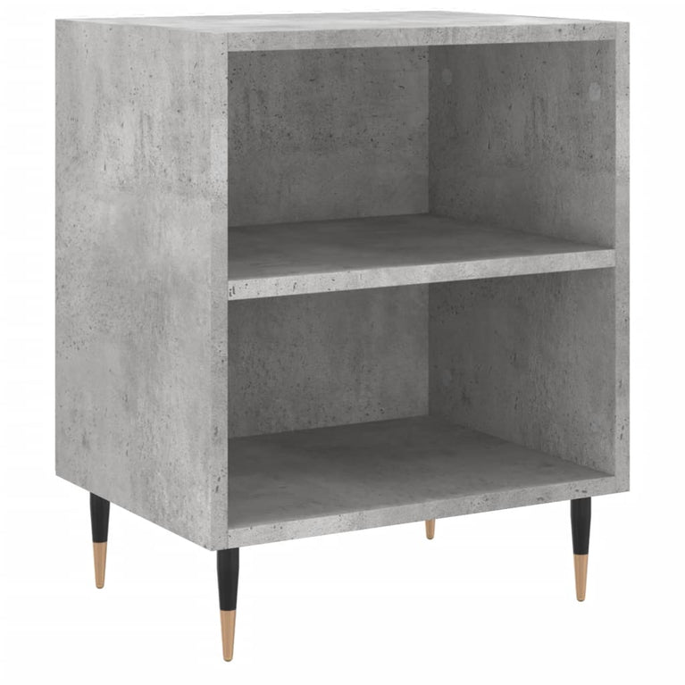 Nachtkastje 40x30x50 cm bewerkt hout betongrijs MeubelReus