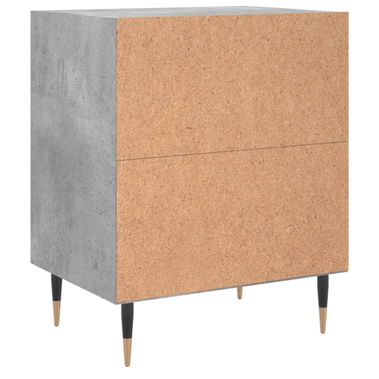 Nachtkastje 40x30x50 cm bewerkt hout betongrijs MeubelReus