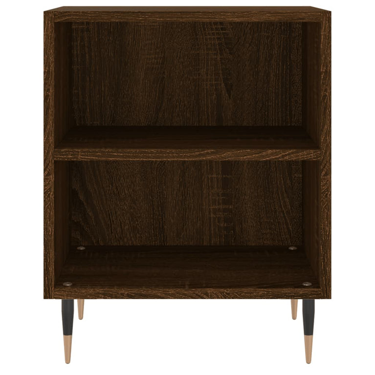 Nachtkastje 40x30x50 cm bewerkt hout bruin eikenkleur MeubelReus