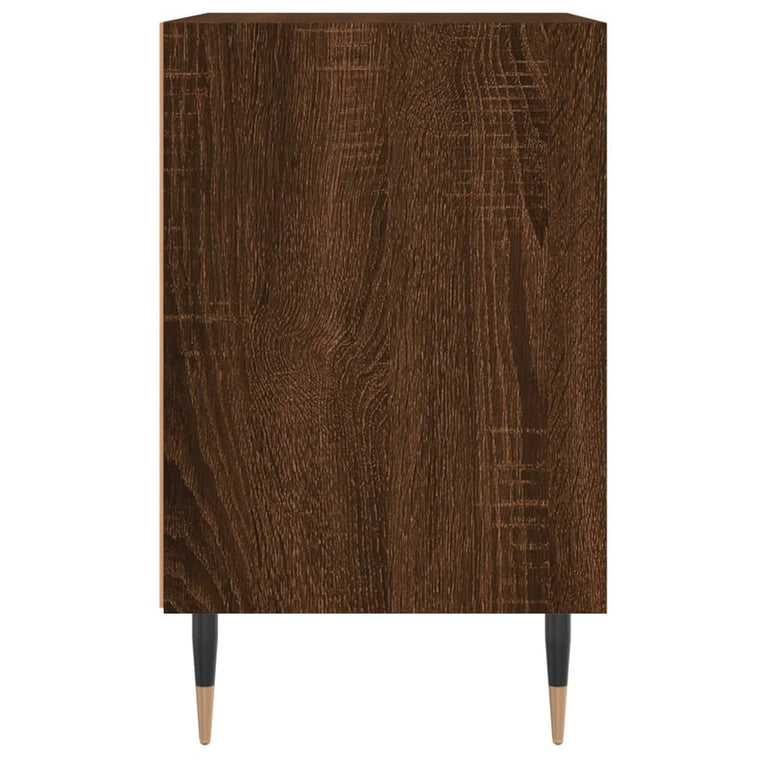 Nachtkastje 40x30x50 cm bewerkt hout bruin eikenkleur MeubelReus