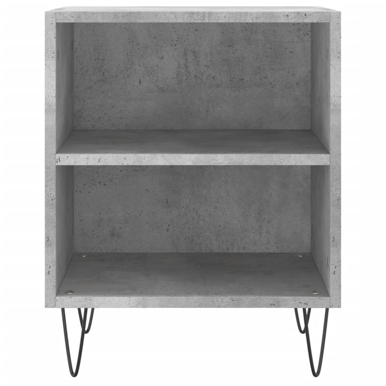 Nachtkastje 40x30x50 cm bewerkt hout betongrijs MeubelReus