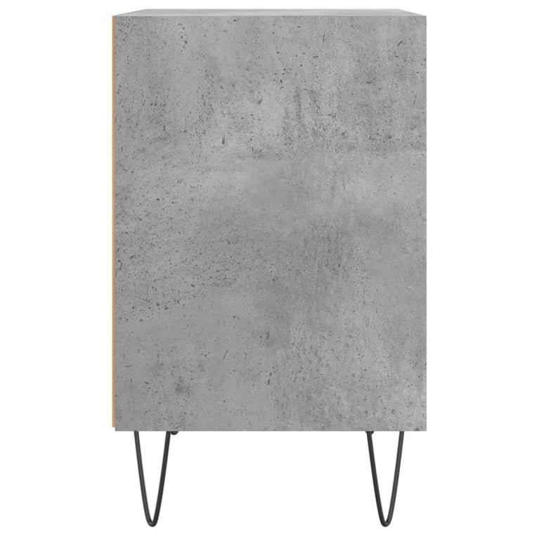 Nachtkastje 40x30x50 cm bewerkt hout betongrijs MeubelReus