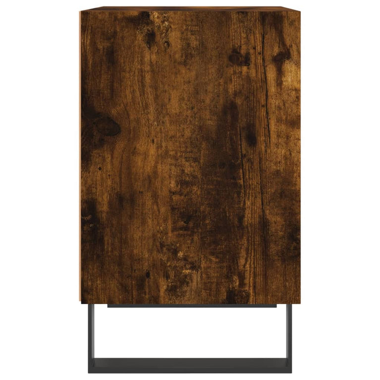 Nachtkastje 40x30x50 cm bewerkt hout gerookt eikenkleurig MeubelReus